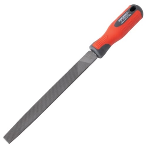 Kennedy Engineer's Hand File, Flat, Smooth Cut with Handle, 250mm (10") | KEN0306160K