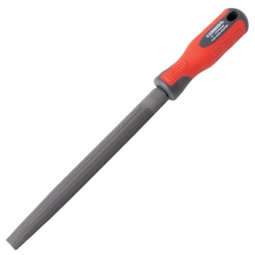 Kennedy Engineer's Hand File, Half Round, Bastard Cut with Handle, 250mm (10") | KEN0306380K