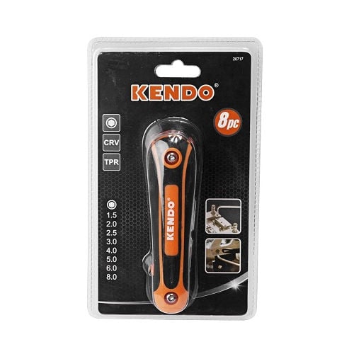 Kendo - 8Pc Folding Hex/Torx Key Set | KEN20718 – Tools4