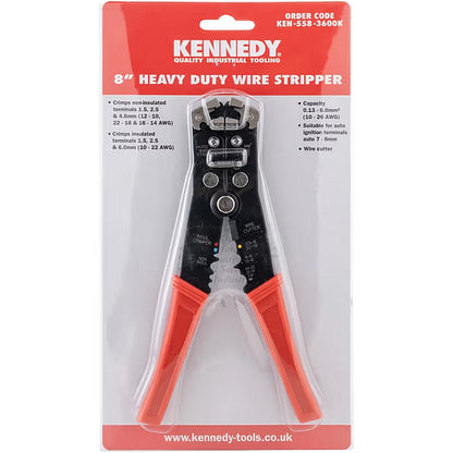 Kennedy HD Wire Stripper, Plier Nose, 1.5 to 6mm², Insulated | KEN5583600K