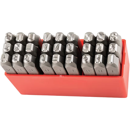Kennedy 27Pc Letter Punch Stamp Set, Positive Indent, A to Z, 6.0mm | KEN5606450K