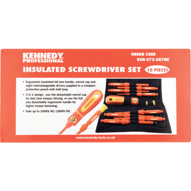 Kennedy 10Pc Insulated VDE Screwdriver Set | KEN5725870K