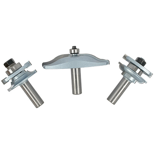Pro-Tech 3 Piece Cabinet Door Router Bit Set, Ogee & Bead Profile