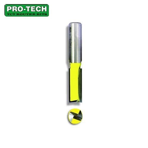 Pro-Tech Straight Bit 3/8′(9.5mm) X 1′(25.4mm) Cut 2 Flute With Bottom Cut 1/4′ (KP114013)