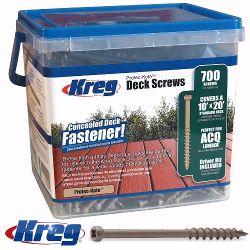 Kreg Protec-Kote Deck Screws 2&#8243; #8 Coarse Pan Head 700ct