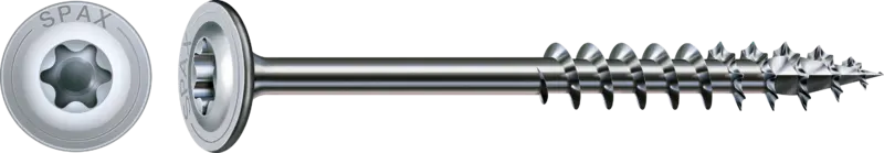 SPAX 50Pc Timber Construction T-STAR Plus T40 Screws, 8 x 140mm, Partial Thread, Washer Head, 4CUT, WIROX | 0251010801405