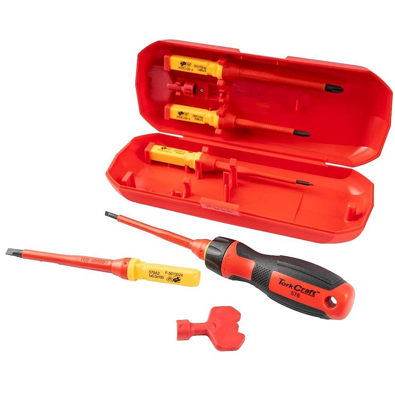Tork Craft 8Pc VDE Screwdriver Set with Storage Box | KT2313