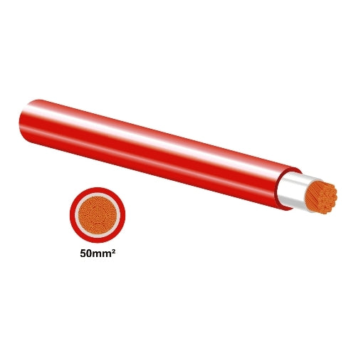 Welding cable 50mm red 10m