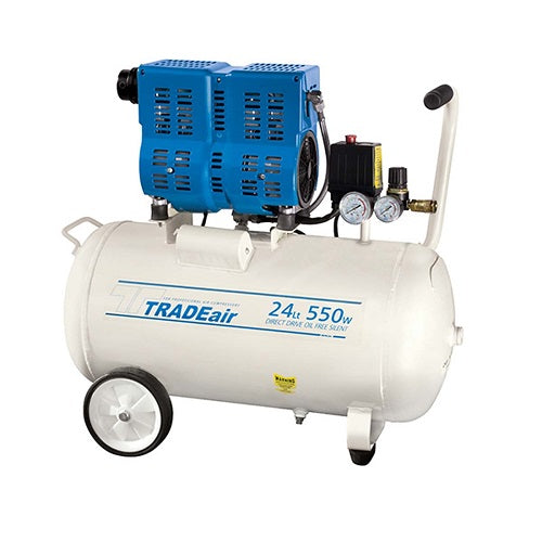 TRADEair 24L Silent Oil Free Compressor Direct Drive 0.75HP - 7Bar | MCFRC241
