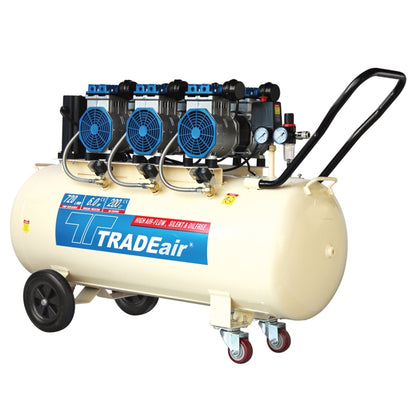 TRADEair 200L Air Compressor, Silent & Oil-Free, 4.5kW/6HP, 220V/50Hz | MCFRC257