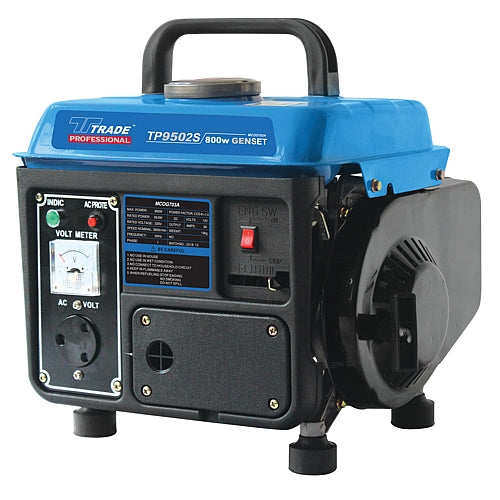 Providing clear product information is crucial. Kindly extract details for the Trade Trade Professional TP950 2S Petrol Generator, 900W | MCOG703A. This includes a Product Post Excerpt (short description), Main Product Discription, Specifications, Scope of Delivery and or any other relevant information if available (Features, User Benefits ect.) Utilize transition words effectively and minimize passive voice. Please refer to the HTML code output template provided earlier. The Specifications section, must no