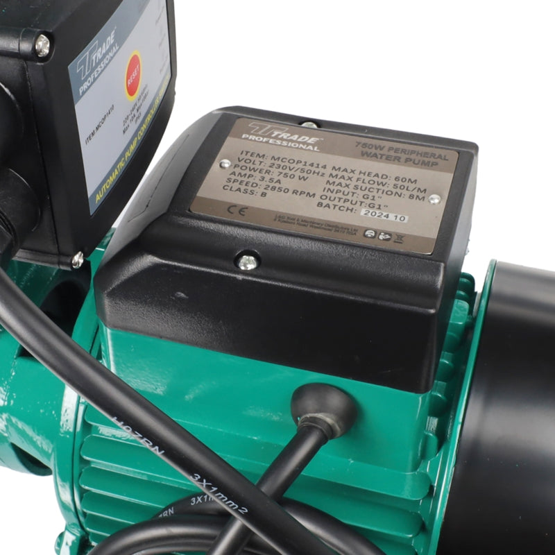 Peripheral Water Pump with Auto Control Switch, 0.75kW (1.0HP) | MCOP1433
