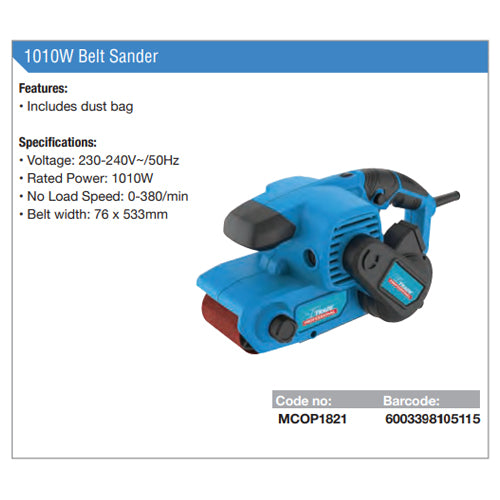 Trade Professional Belt Sander 76 x 533mm 1010W | MCOP1821