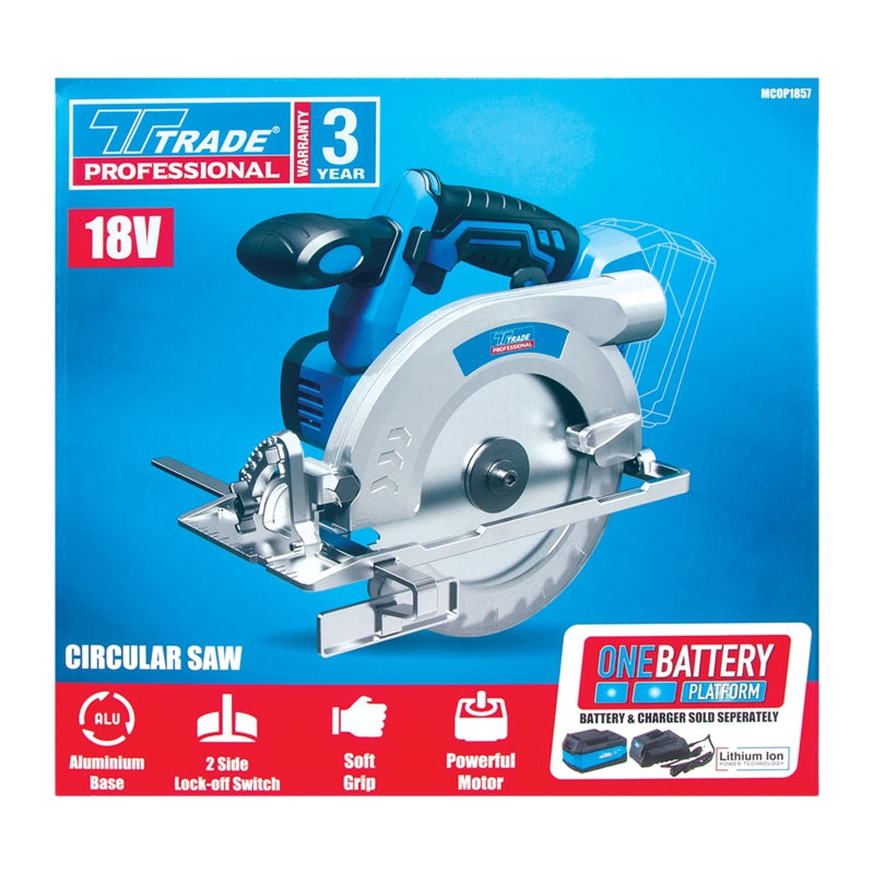 Trade Professional 18V Cordless Circular Saw 165mm (Bare Tool) | MCOP1857