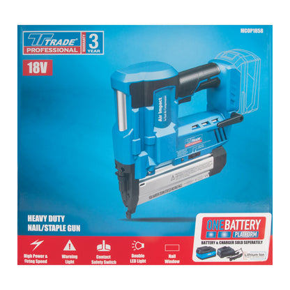 TRADE Professional Cordless 18V HD Nail & Staple Gun (Bare Tool) | MCOP1858
