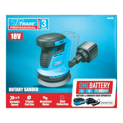 Trade Professional 18V Rotary Sander 125mm (Bare Tool) | MCOP1859