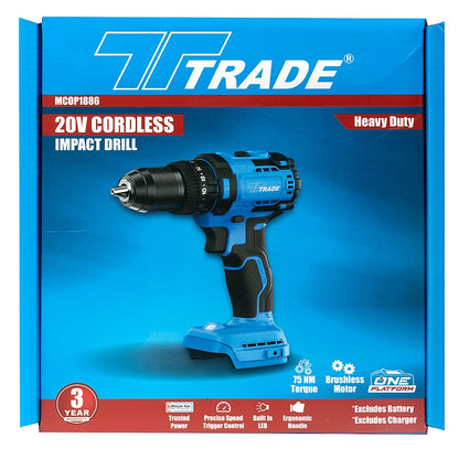 Trade Professional 20V Cordless BL Impact Drill, 75Nm (Tool Only) | MCOP1886