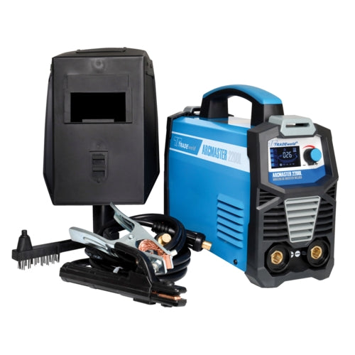 Providing clear product information is crucial. Kindly extract details for the TRADEweld ARCMASTER 2200L Inverter Welder Kit, 200A | MCOW4023. This includes a Product Post Excerpt (short description), Main Product Description, Specifications, Scope of Delivery and or any other relevant information if available (Features, User Benefits ect.) Utilize transition words effectively and minimize passive voice. Please refer to the HTML code output template provided earlier. The Specifications section, must not be 