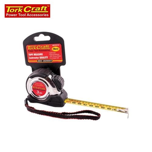 Measuring Tape Self Lock 3M X 16mm S/S & Rubber Casing Matt Finish
