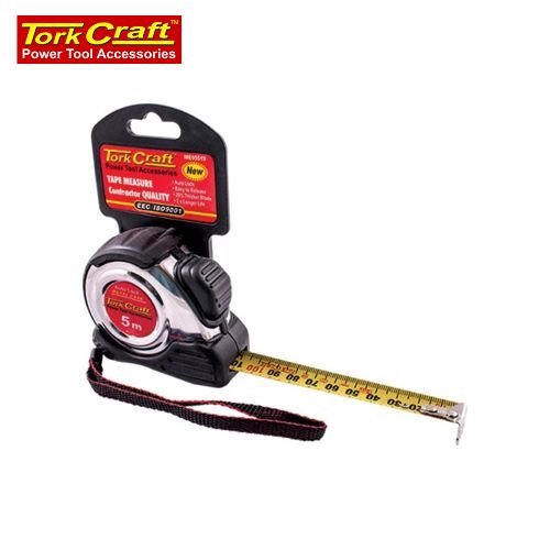 Measuring Tape Self Lock 5M X 19mm S/S & Rubber Casing Matt Finish
