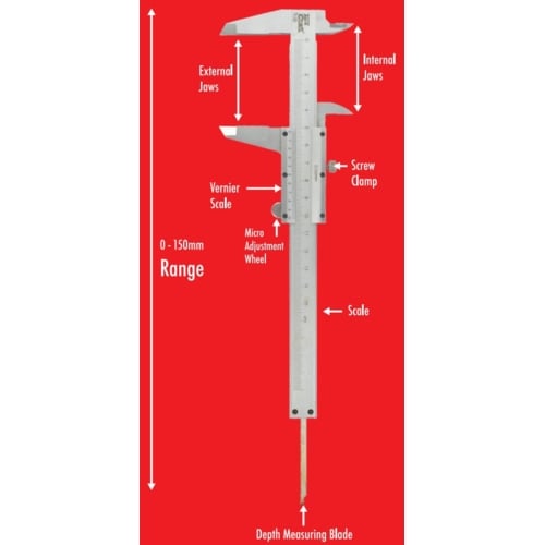 TORK CRAFT - Vernier 150mm Carbon Steel – Tools4