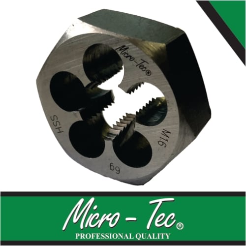 Micro-Tec Hexagon Rethreading Die M14X2 HSS | MHD0014