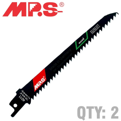 Sabre saw blades 150mm 6 tpi 2/pack