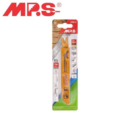 MPS 2Pk Sabre Saw Metal & Wood 150mm Multicutter U-Shank 10/14TPI