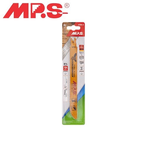 MPS 2Pk Sabre Saw Softwood 200mm Multicutter U-Shank 6/10TPI