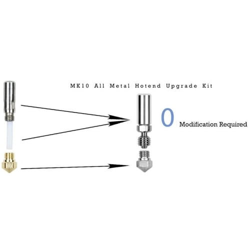Micro Swiss, All Metal Hot end with Cooling Block for Wanhao Duplicator i3 | MSW001