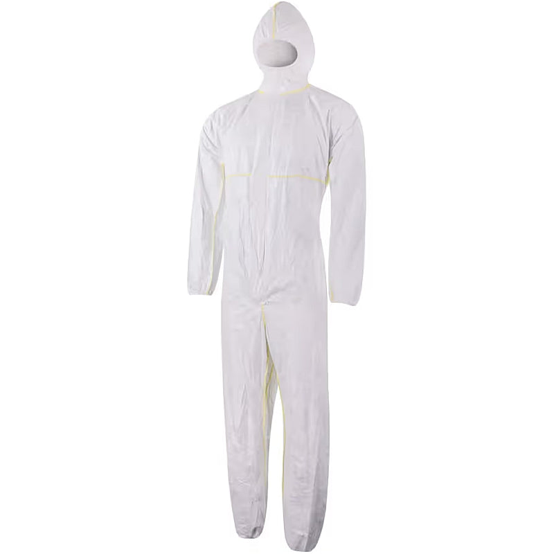 Halo Disposable Micro-Porous Hooded Coveralls, Type 5/6, White