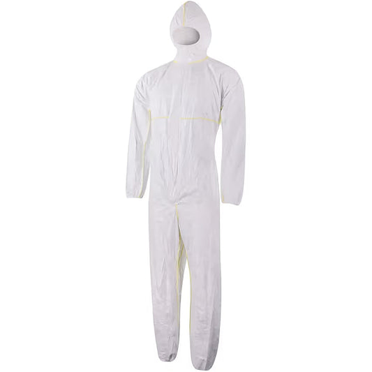 Halo Disposable Micro-Porous Hooded Coveralls, Type 5/6, White, 3XL | HAL9623835F