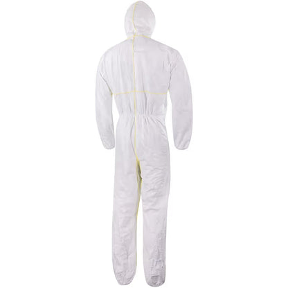 Halo Disposable Micro-Porous Hooded Coveralls, Type 5/6, White, Medium | HAL9623831B