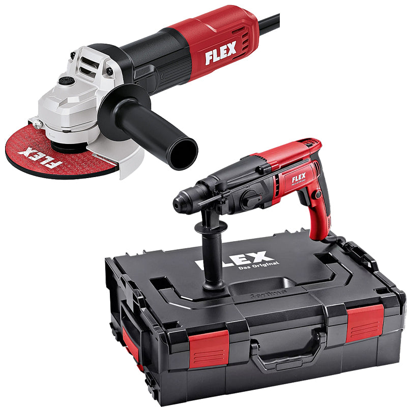 Flex FHE 2-22 SDS-Plus Rotary Hammer Drill 2.1J, 710W + L 850 115 Angle Grinder 115mm, 850W