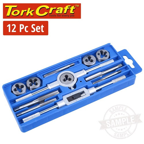 TorkCraft 12Pc WS Tap &#038; Die Set in Plastic Case (NR SET12)