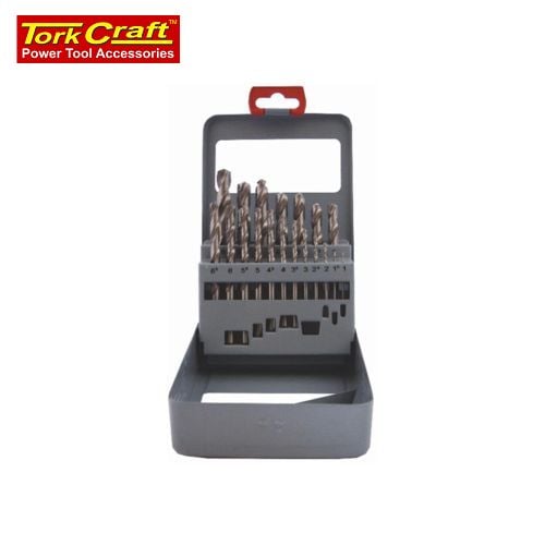 Drill Bit Set 19Pce Hss Ground Bright Finish