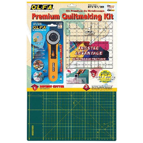Olfa Quilting Kit With Rotary Cutter &amp; Rule &amp; Mat