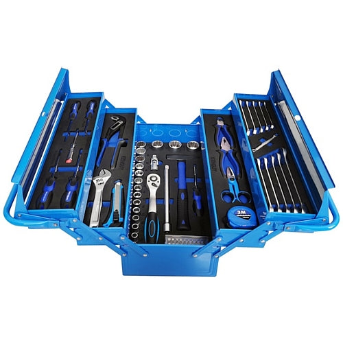 KENGUY 78Pc 5-Tray Cantilever Toolbox Kit (Blue & Black) | OSO5950012D