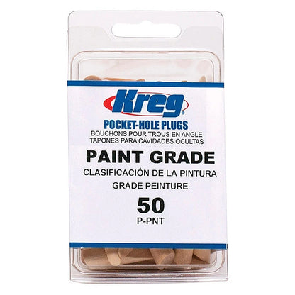 Kreg 50/Pk Paint Grade Pocket-Hole Plugs, Solid Wood | P-PNT