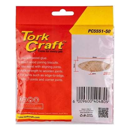 Tork Craft 50Pc Wood Joining Biscuits #0 | PC5551-50