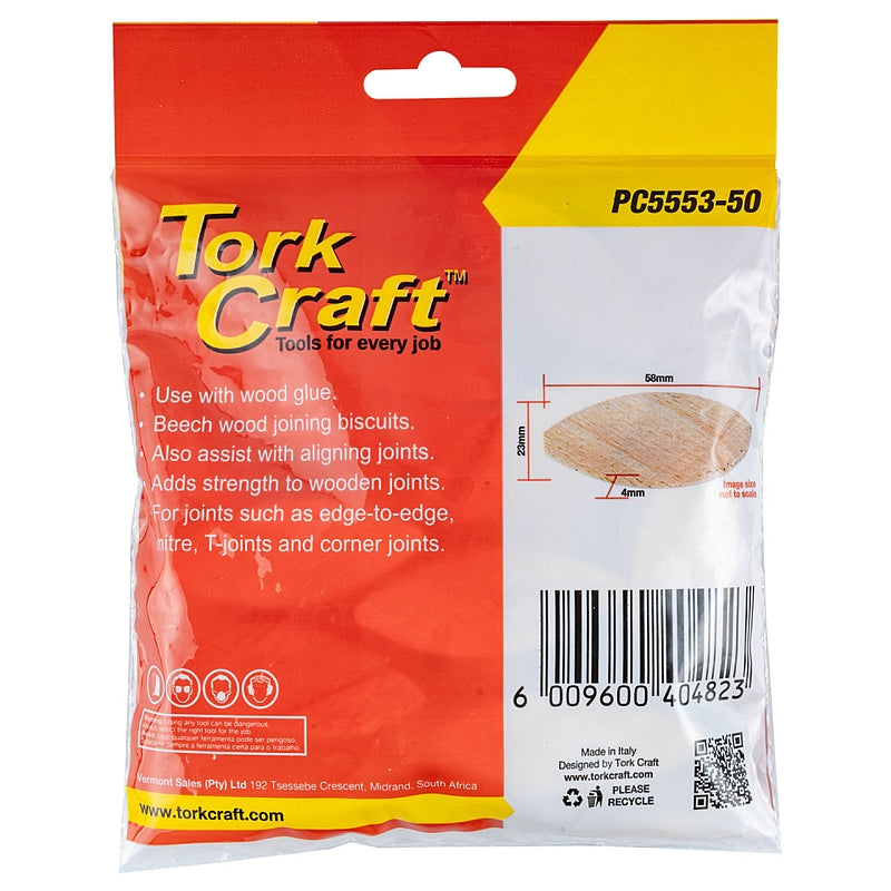 Tork Craft 50Pc Wood Joining Biscuits #20 | PC5553-50