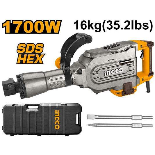 Ingco SDS-Hex Demolition Breaker 45J, 1700W | PDB17008