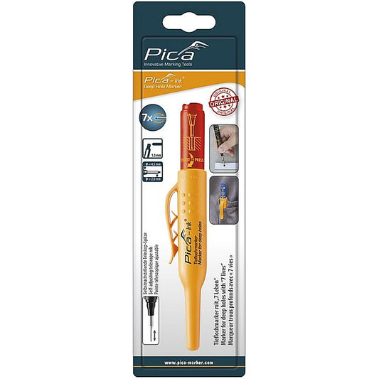 Pica Ink Deep Hole Marker, Red (Blister Pack) | 150/40/SB