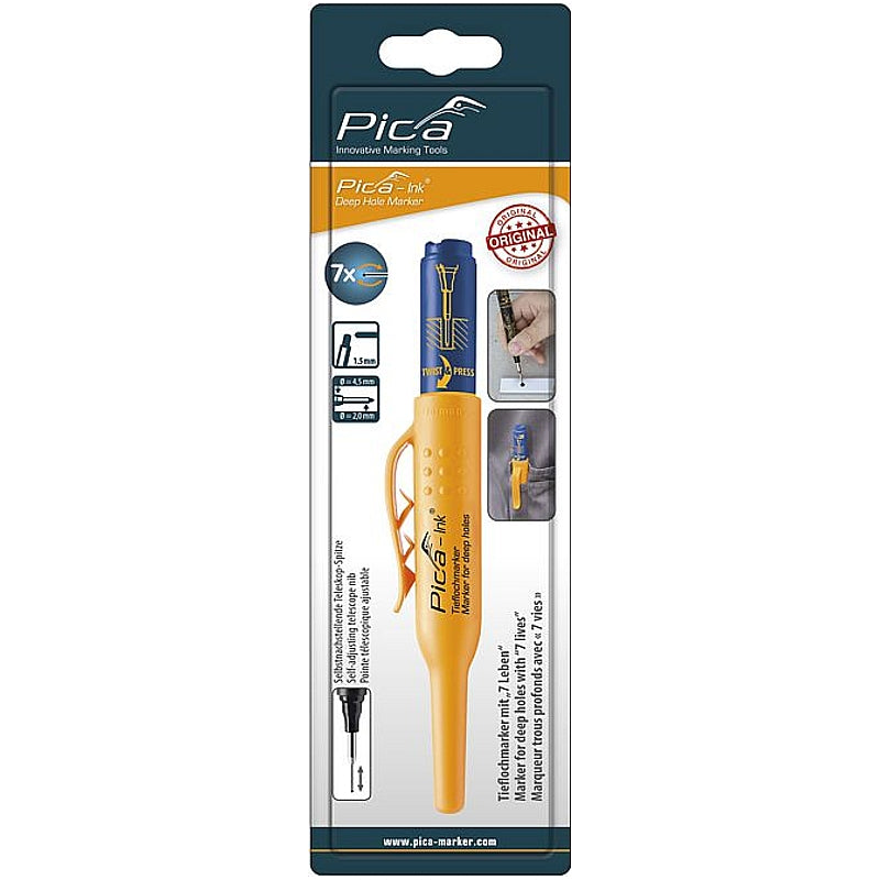 Pica Ink Deep Hole Marker, Blue (Blister Pack) | 150/41/SB