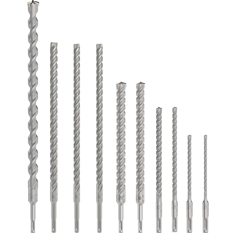 Bosch 10 Piece PRO SDS Plus-5X Hammer Drill Bits, 5-22mm (Assortment)