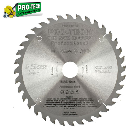 Pro-Tech TCT C/Saw Blade Ø210 MM X K2.4 X B30 MM X 36T