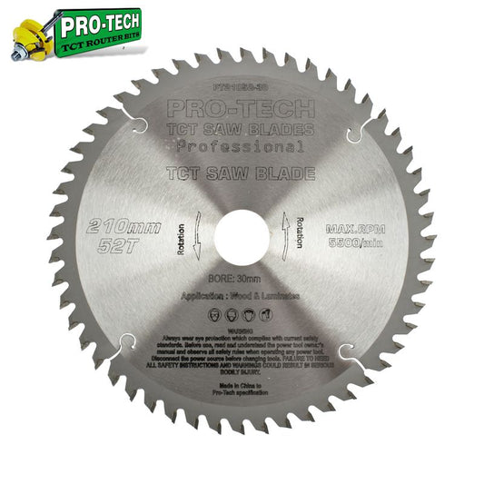Pro-Tech TCT C/Saw Blade Ø210 MM X K2.4 X B30 MM X 52T