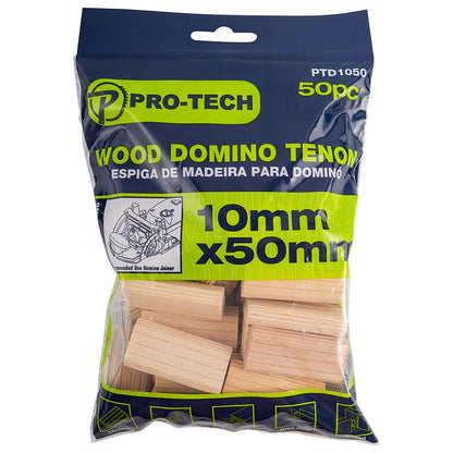 Pro-Tech 50Pc Beech Wood Domino Tenon 10 x 50mm | PTD1050