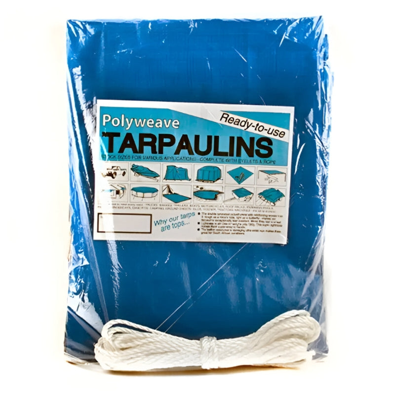 Protarp Blue Polyweave Tarpaulin 180g, 3M x 5M | 3400012