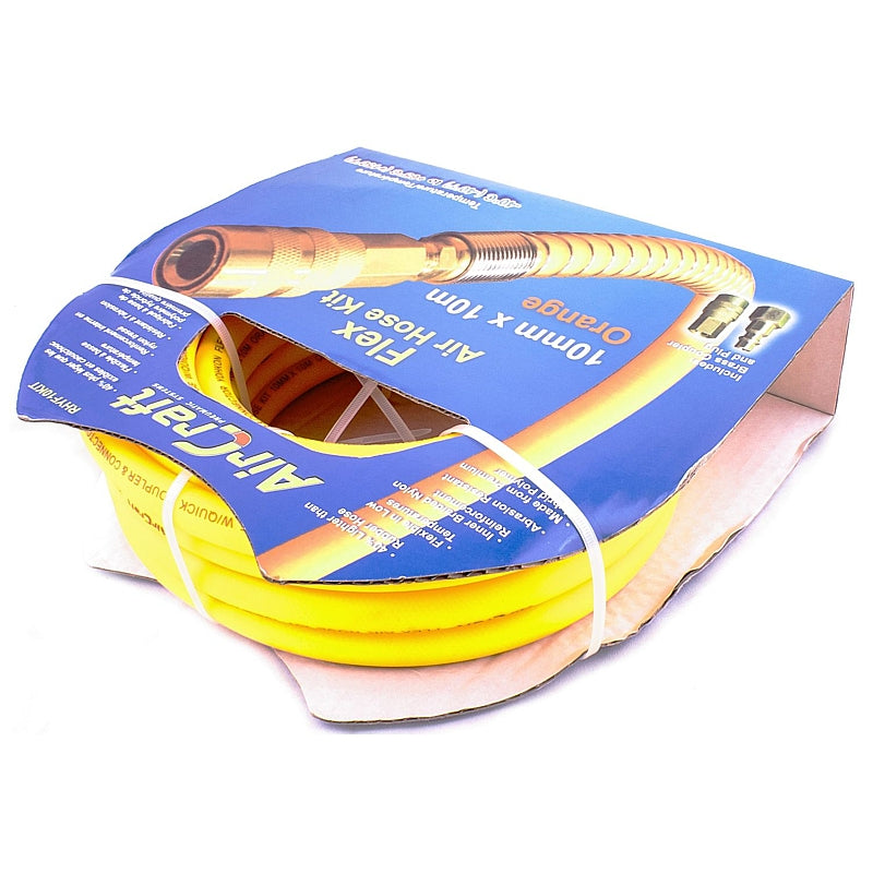 AirCraft Orange Flex Air Hose Kit, 10m x Ø10mm ID | RHYF10KIT